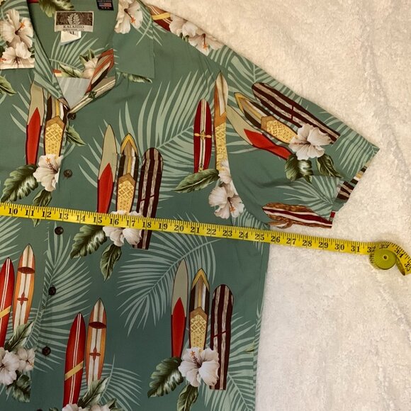 Vintage Kalaheo Hawaiian Shirt Mens Sz XL  Surf Boards Tropical Made in USA - Picture 6 of 7
